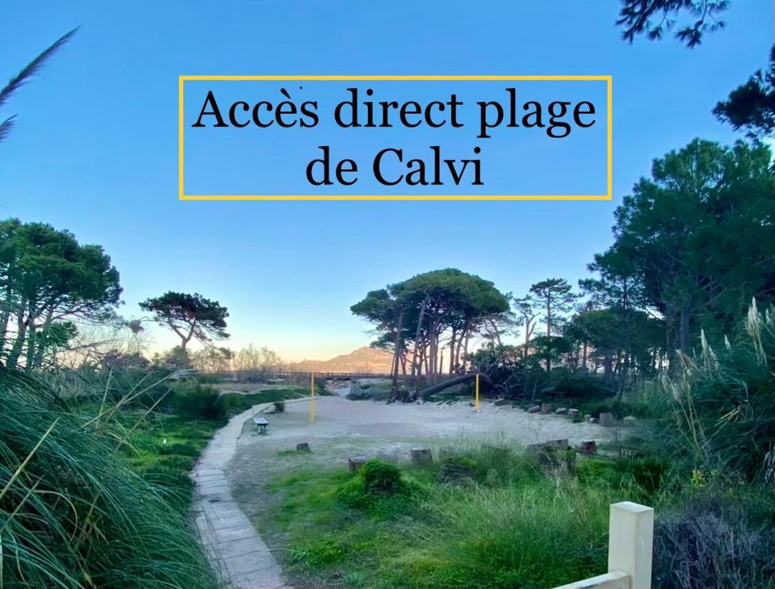 Duplex Calvi Direct Plage المظهر الخارجي الصورة